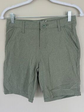 Cat and Jack Boys Shorts SZ 14 Green Olive Speckled Print (1614)